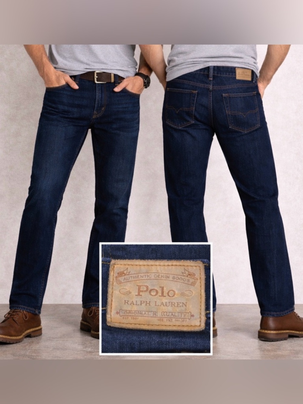 Polo Ralph Lauren Varick Slim Straight Dark Wash Men's Jeans Size W/33 L/30